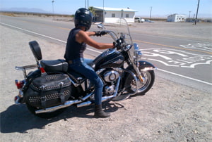 La Heritage Softail de Harley Davidson en Amboy, California