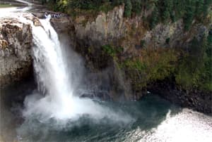 Snoqalmie Falls - una cascada impresionante en la última etapa de nuestro viaje en moto