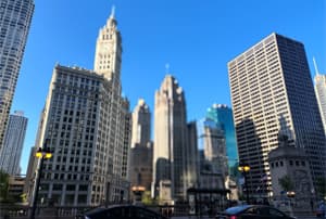 El centro de Chicago, punto inicial de nuestro viaje en moto por la Route 66