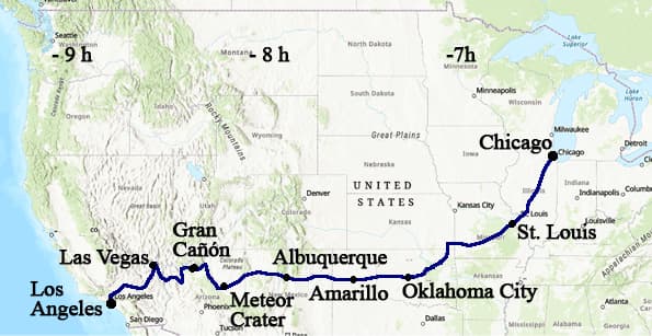 El mapa del motoviaje organizado por la Ruta 66 en 2026